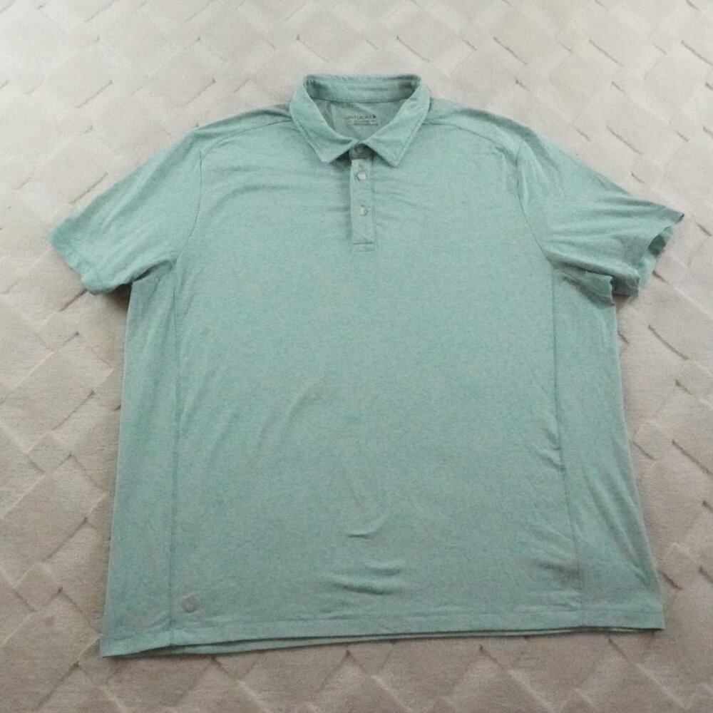 UNTUCKit Polo Shirt Mens 2XL Green Formal Preppy Golf Stretch Casual